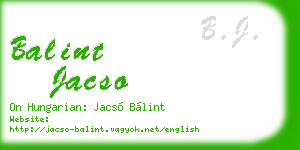 balint jacso business card