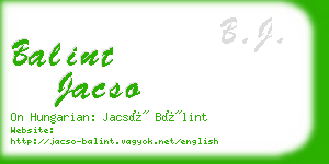 balint jacso business card